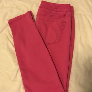 Pink skinny jeans